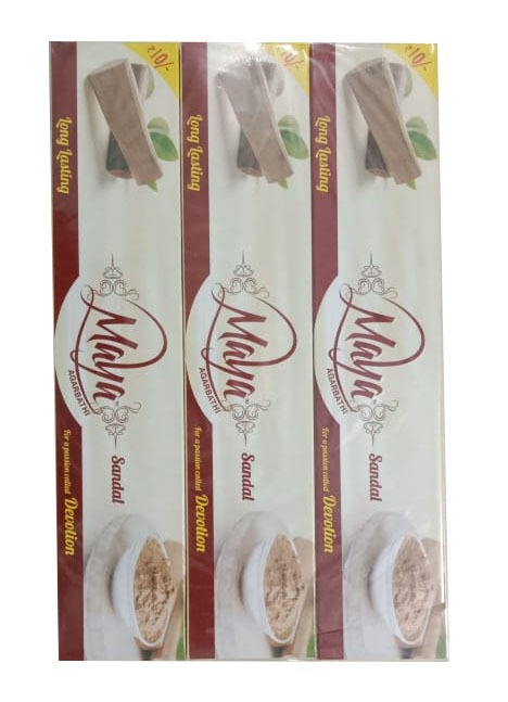 Maya Incense Chandan Agarbattis Rs10 | Pack of 12